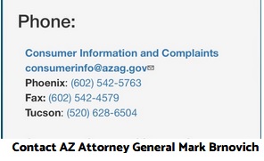 Contact AZ Attorney General Mark Brnovich 