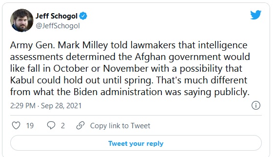 Jeff Schogol, Afghanistan withdrawal