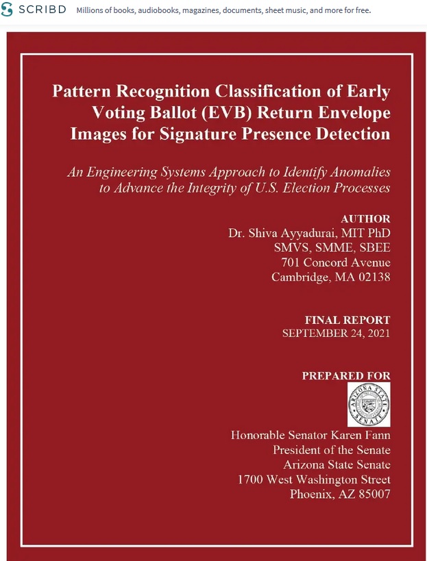 Pattern Recognition Classification of Early Voting Ballot (EVB) Return Envelope Images for Signature Presence Detection