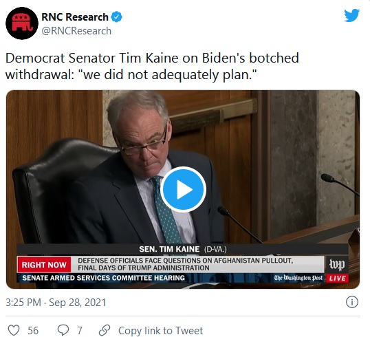 Democrat Senator Tim Kaine on Biden`s botched withdrawal: we did not adequately plan