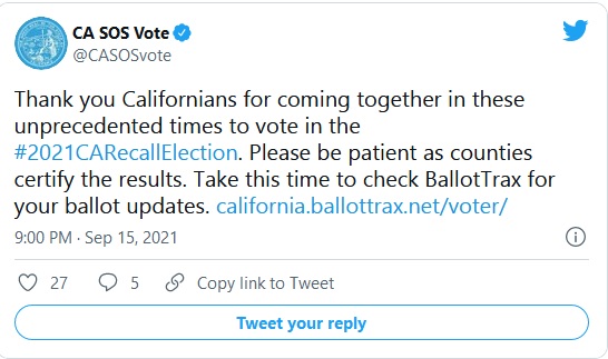 California, CA SOS Vote