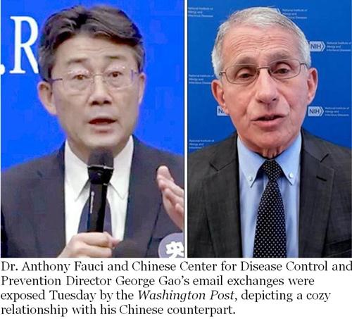 Anthony Fauci - Chinese center for disease control prevention director George Gao`s