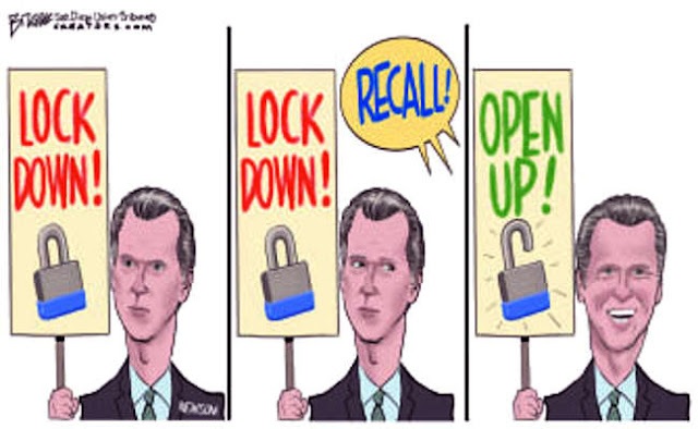 Recall Gavin newsom, California, lock down