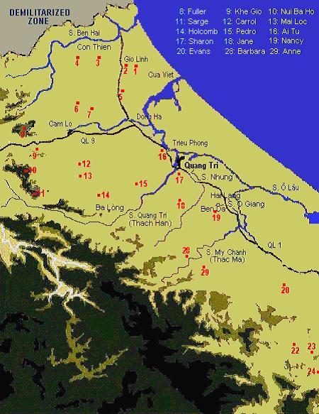 Bản đồ khu phi quân sự 1972